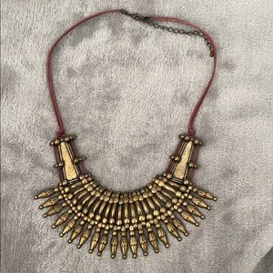 Gold Robert rose gladiator style necklace